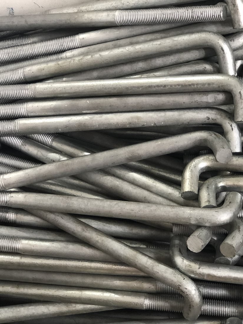 Batch of L-shaped anchor bolts with nuts — Southend