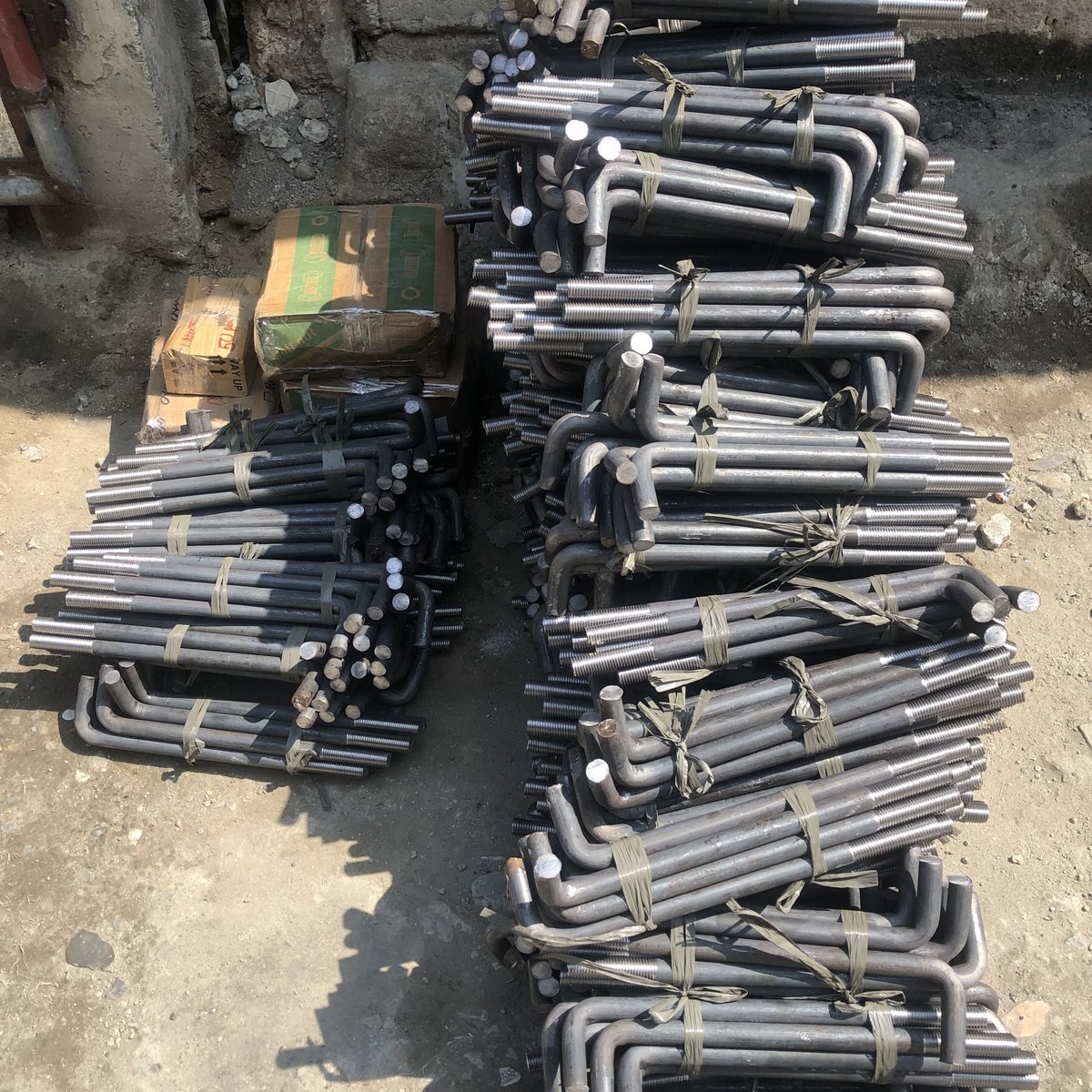 Anchor bolts, nuts and washers kitted for an order — Southend