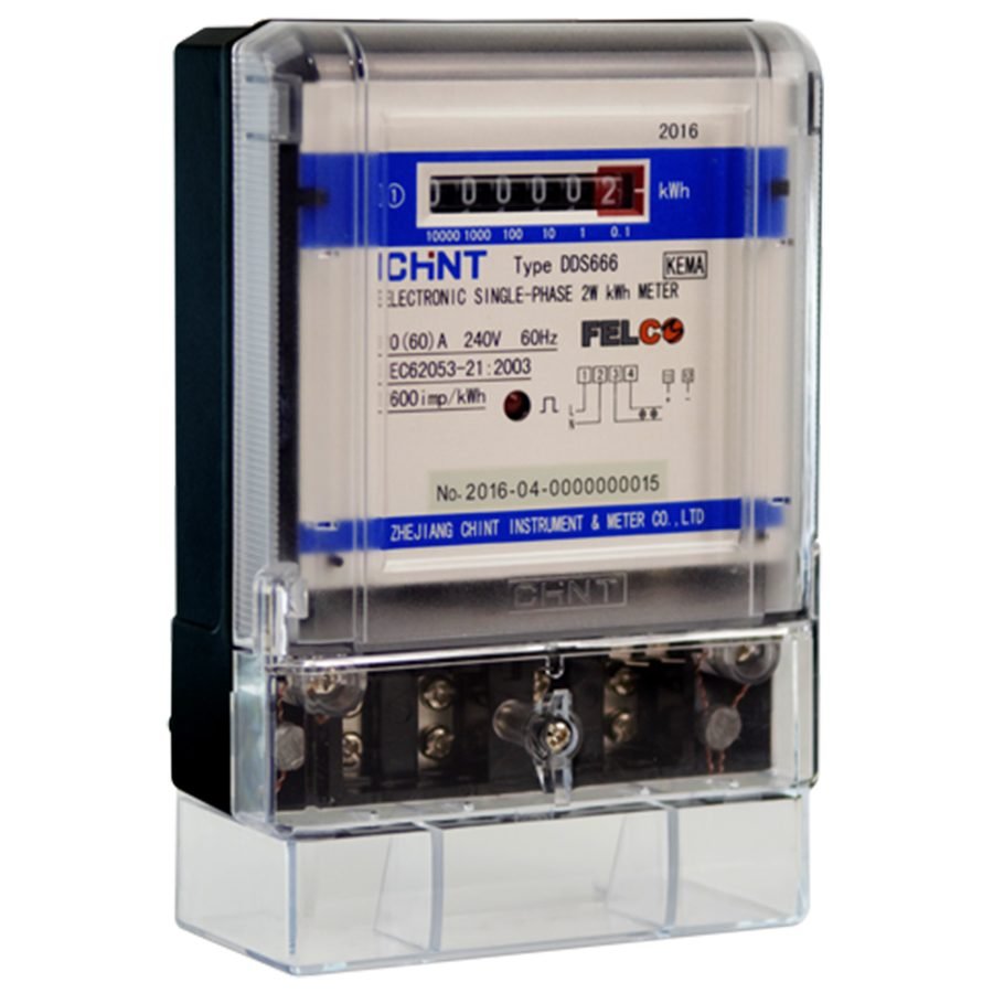 Chint DDSS666 Single Phase Electronic Watt-Hour Meter 240v