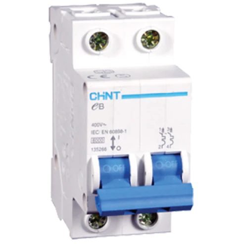 Chint Chint EB 2 Pole 4.5KA 400VAC Miniature Circuit Breaker (2 Modules), Electrical Supply Circuit Breakers & Panels — South