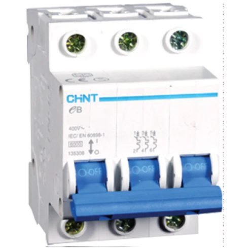 Chint Chint EB 3 Pole 4.5KA 400VAC Miniature Circuit Breaker (3 Modules), Electrical Supply Circuit Breakers — Southend Phili