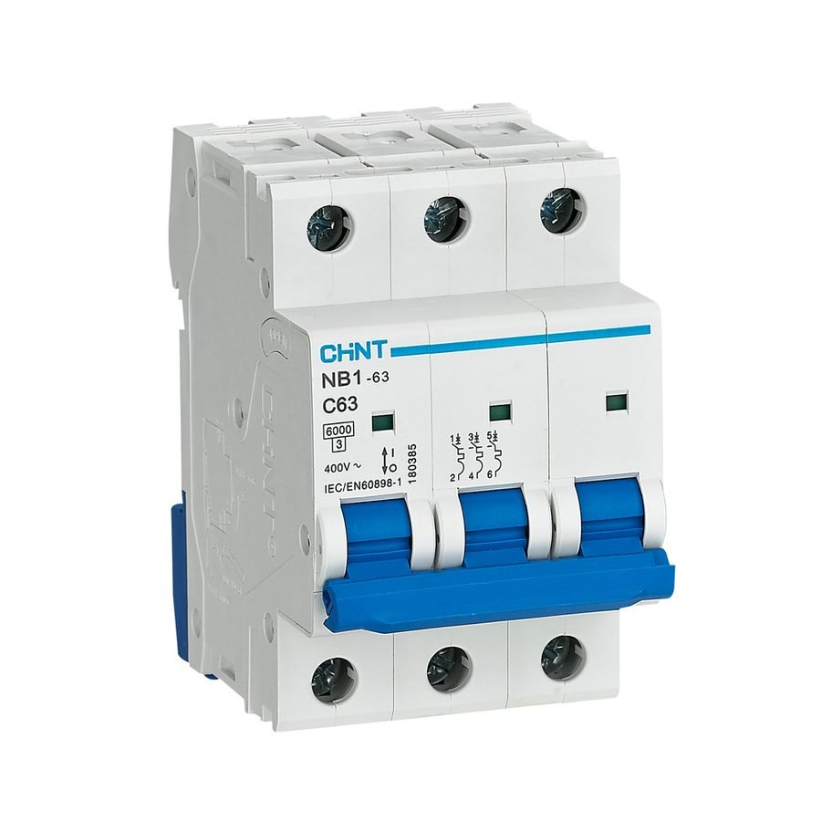 Chint Chint NB1-63 3P 6KA With ON/OFF Indicator Miniature Circuit Breaker (3 M, Electrical Supply Circuit Breakers & Panels —