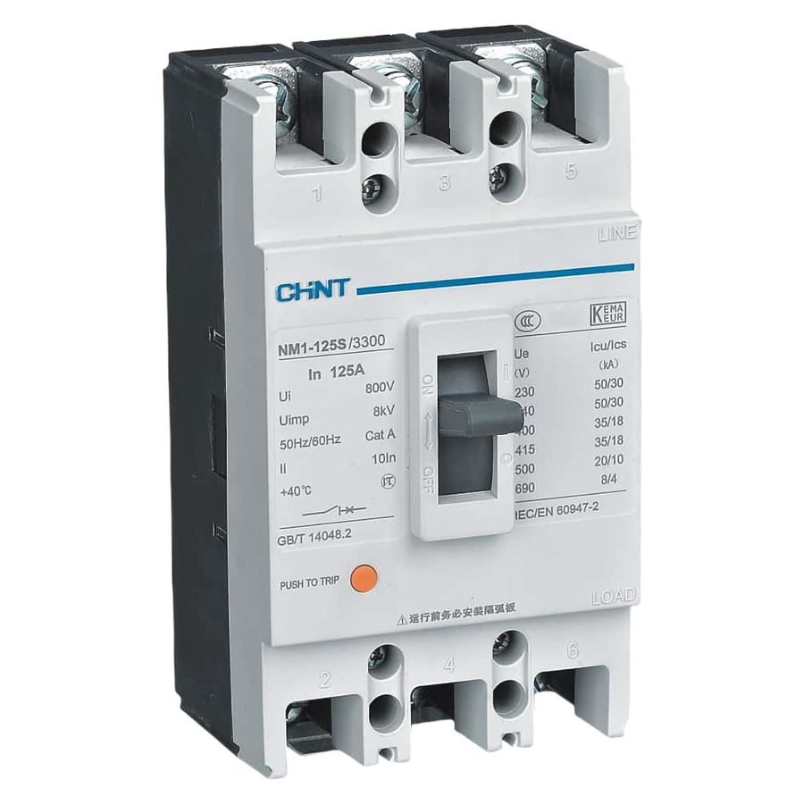 Chint Chint NM1 (125S & 250S /3300) Moulded Case Circuit Breaker (Type S-3 Pol, Electrical Supply Circuit Breakers — Southend