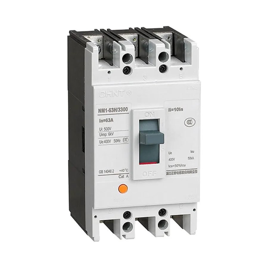 Chint Chint NM1-63H/3300 Moulded Case Circuit Breaker (Type H-3 Pole MCCB), Electrical Supply Circuit Breakers — Southend Phi