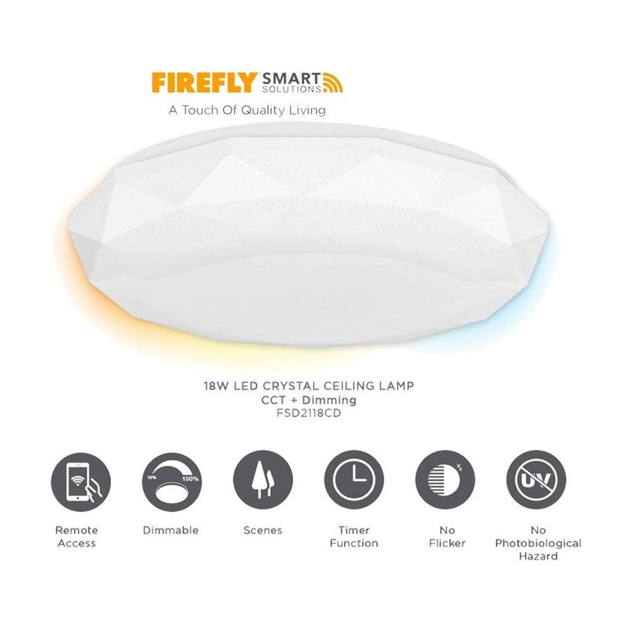Firefly Firefly FSD2118CD Smart LED Ceiling Lamp, Electrical Supply Lighting — Southend Philippines