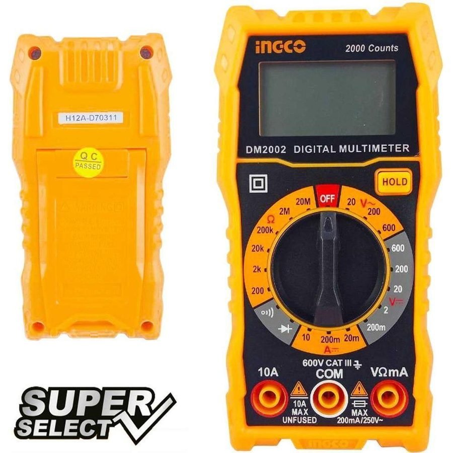 Ingco Ingco DM2002 Digital Multi Meter / Tester (SS), Electrical Supply Meters & Testers — Southend Philippines