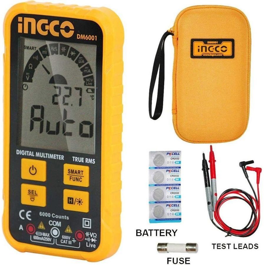 Ingco Ingco DM6001 Digital Multi Meter / Tester True RMS, Electrical Supply Meters & Testers — Southend Philippines