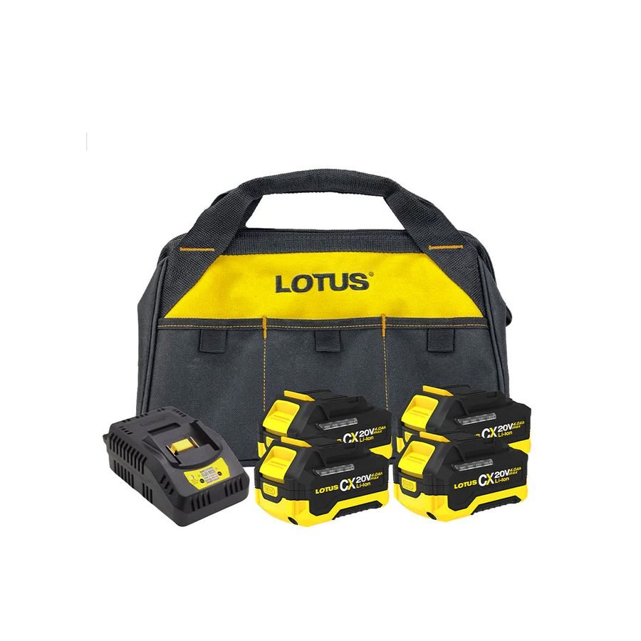 Lotus CCB400X4-VP Battery And Charger Starter Kit 4pcs X 4.0Ah 20V — Electrical Supply, Southend Philippines