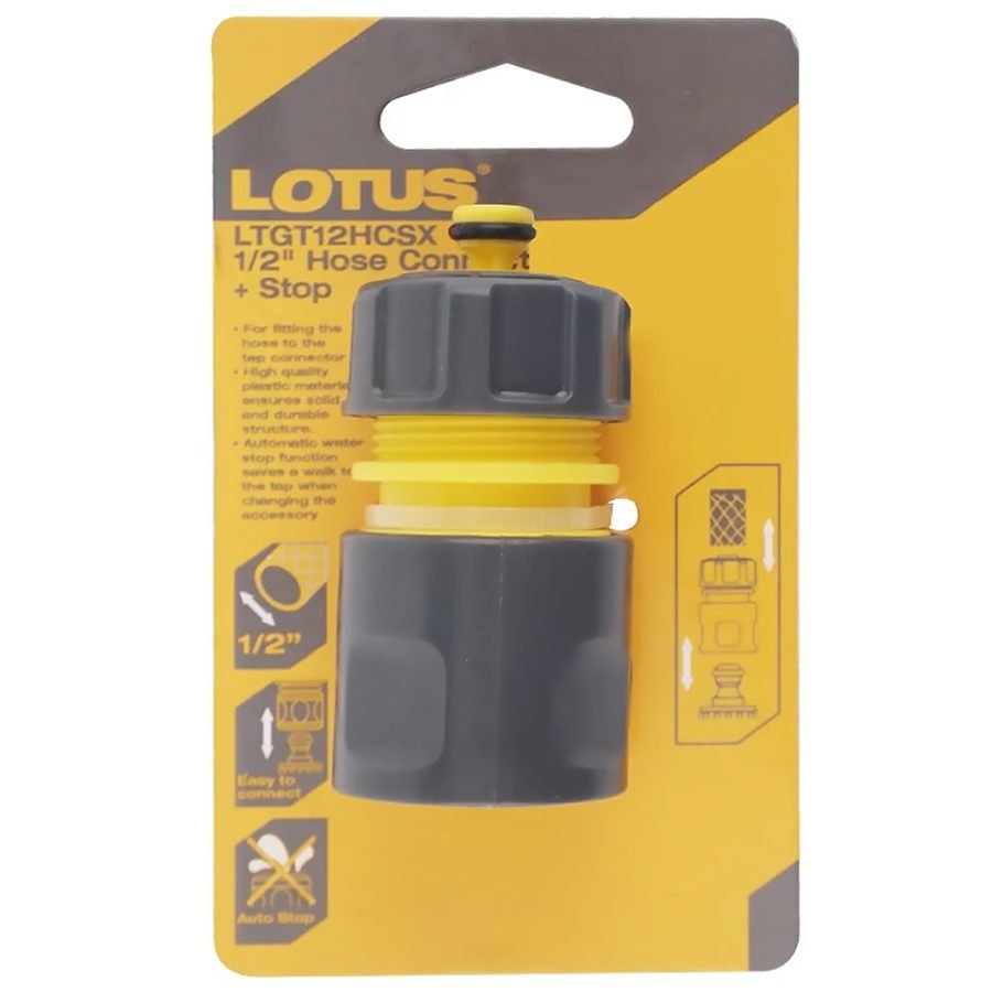 Lotus LTGT12HCSX 1/2” Hose Connector + Stop