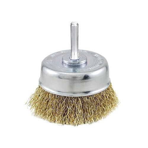 MaxSell Cup Brush 1/4 Shank Crimped Wire