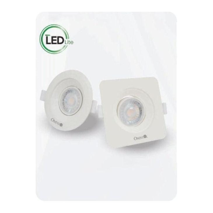 Omni LED Mini Recessed Movable Downlight Round Swivel (8W)