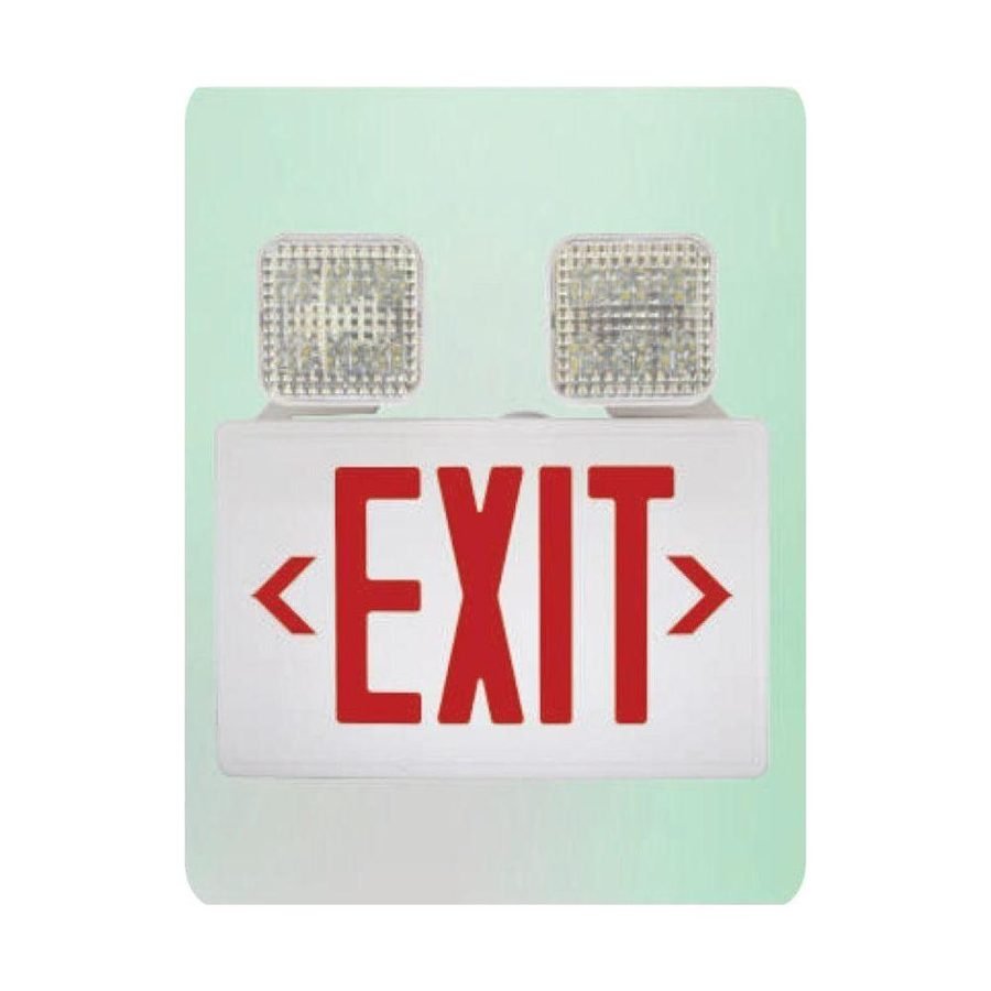 Omni LED X-502 Automatic Emergency Exit Sign Lamp Light Combo