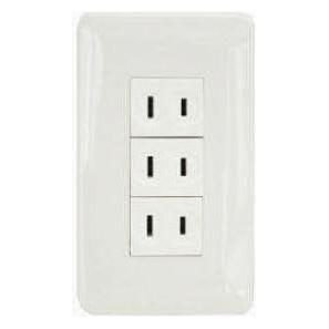 Omni Omni P3-ER 3pc Regular Outlet In Plate (Flush Type), Electrical Supply Switches & Outlets — Southend Philippines