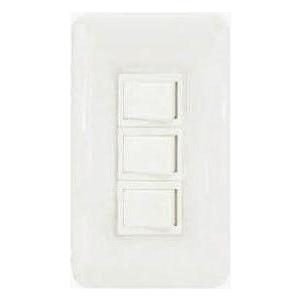 Omni P3-S13 3pc 1-Way Switch In Plate (Flush Type)