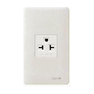 Omni Omni WEA-401 Aircon Tandem Outlet With Plate 20A 250V (Flush Type), Electrical Supply Switches & Outlets — Southend Phil