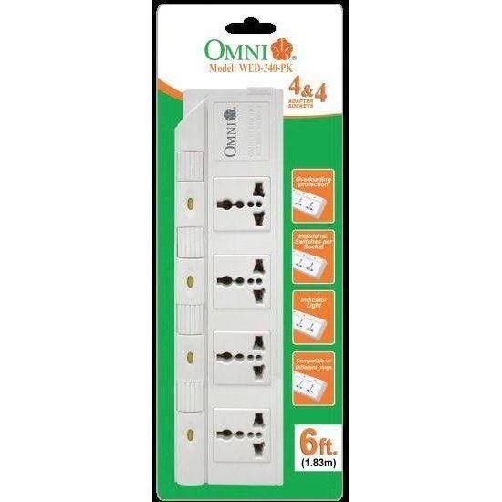 Omni Omni WED-340-PK Extension Cord Set 4-Gang With Individual Switch, Electrical Supply Extension Cords & Reels — Southend P