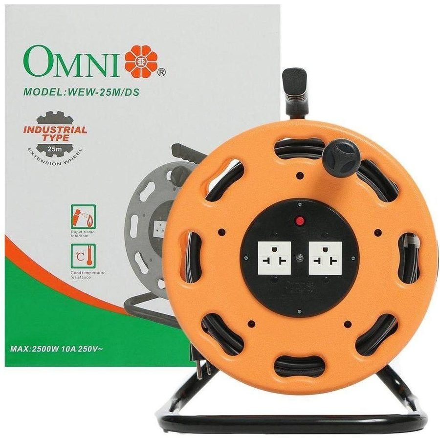 Omni Omni WEW-25M/DS Industrial Extension Cable Reel, Electrical Supply Extension Cords & Reels — Southend Philippines