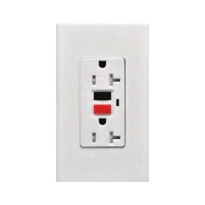 Omni Omni WGFCI-201-PK 2-Gang GFCI Safety Outlet Ground Fault In White Plate, Electrical Supply Switches & Outlets — Southend