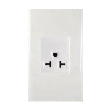 Omni Omni WP1-WA Aircon Tandem Outlet In White Plate 20A (Wide Series), Electrical Supply Switches & Outlets — Southend Phili