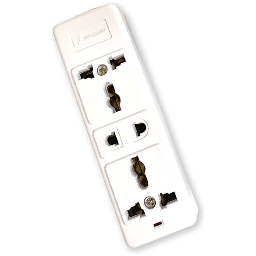 Powerhouse Electric Surface Type 3 Gang Universal Outlet