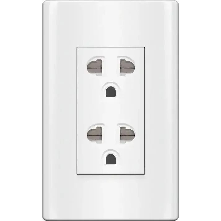 Royu Royu MD913 Duplex Universal Outlet With Ground & Shutter Set 15A (Plano), Electrical Supply Switches & Outlets — Southen