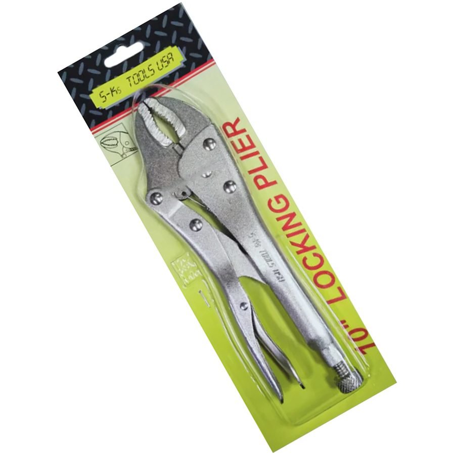 S-Ks 10AFNW-MCS Vise Grip Locking Pliers 10" Curved Jaw With Wire Cutter