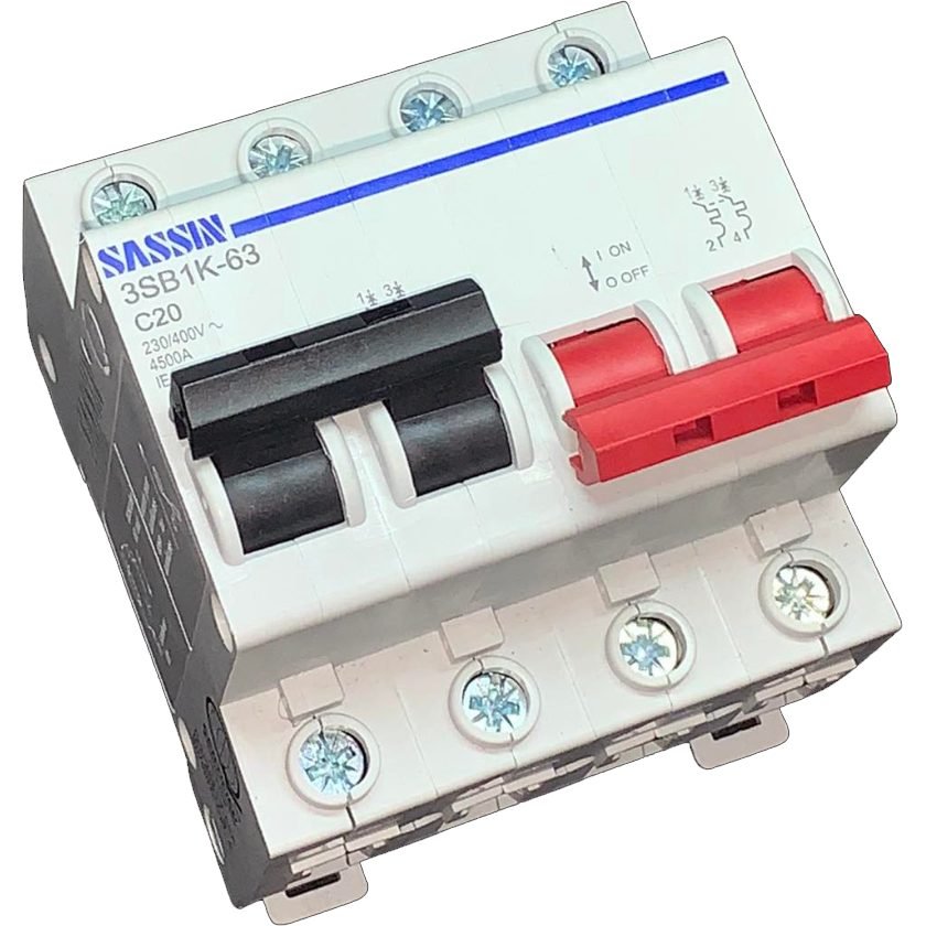 Sassin 2-Pole 4.5kAIC Mechanical Circuit Breaker ()MTS (3SB1K-63 Series), Electrical Supply Circuit Breakers — Southend Phili