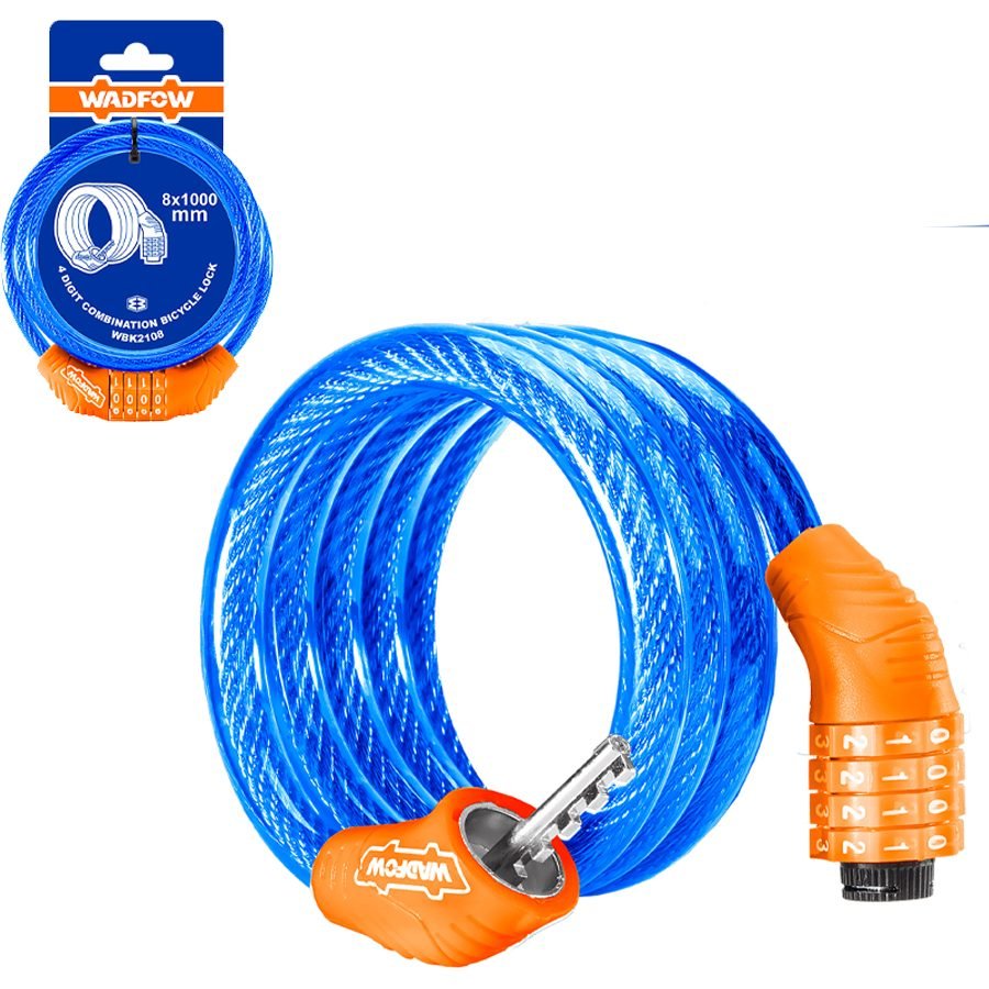 Wadfow Wadfow WBK1115 / WBK2108 4-Digit Combination Bicycle Cable Lock, Electrical Supply Wires & Cables — Southend Philippin