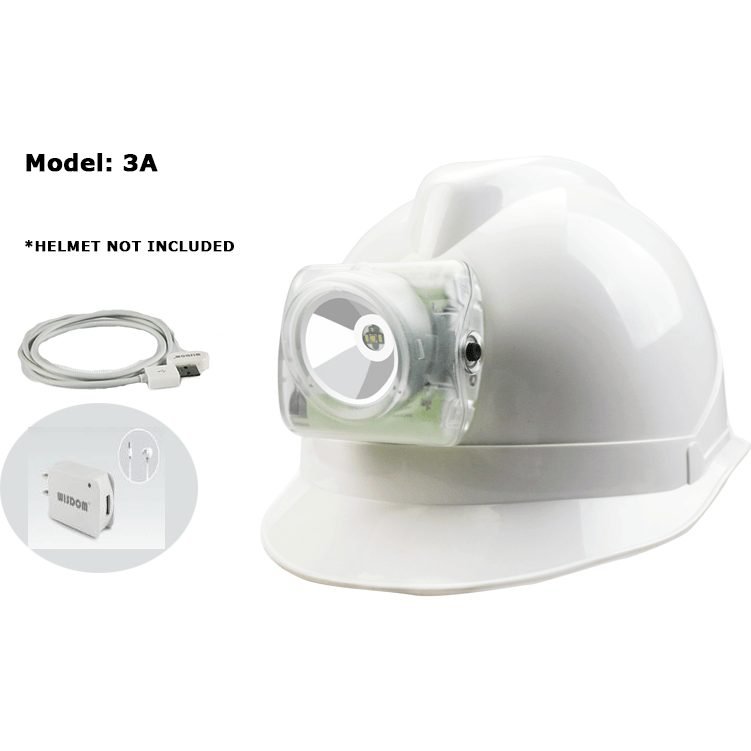 Wisdom Lamp 3A Miner'S LED Cap Cordless Mining Lamp / Head Light 3A (Wit