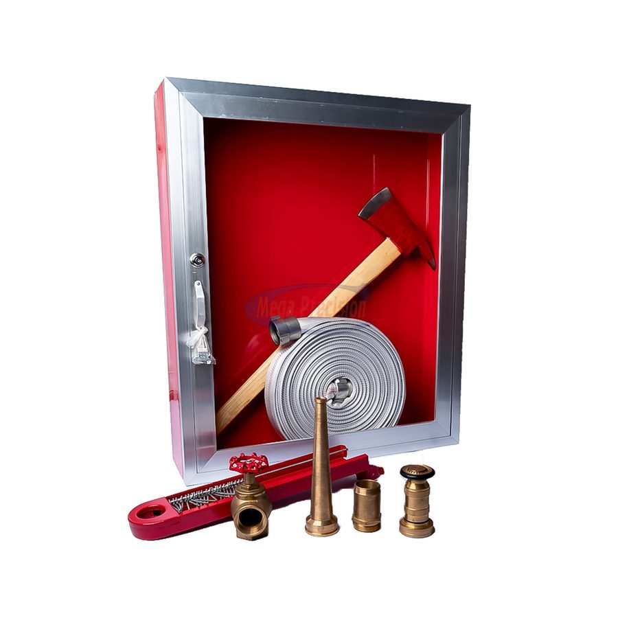 (50ft) FIRE HOSE CABINET WITH COMPLETE ACCESSORIES
