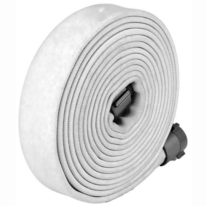 KEY JACKET FIRE HOSE – White, 1-1/2″ X 50 Ft. (Single)