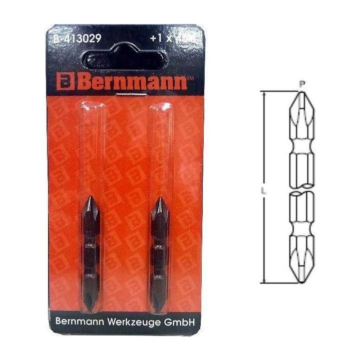 Bernmann Cross Point Double End Philips Screwdriver Bit (1/4" Hex Shank