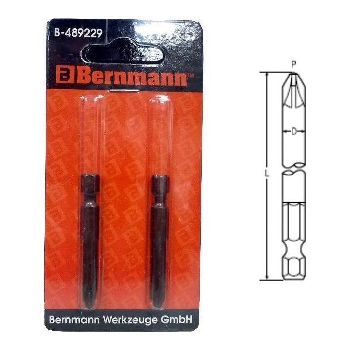 Bernmann Cross Point Single End Philips Screwdriver Bit (1/4" Hex Shank