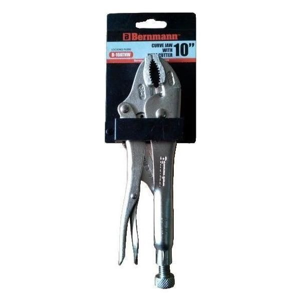 Bernmann Bernmann Curved Jaw Vise Grip Locking Pliers With Wire Cutter, General Hardware Pliers & Cutters — Southend Philippi