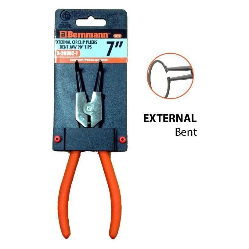 Bernmann Bernmann External Snap Ring Pliers 7" (Bent Jaw), General Hardware Pliers & Cutters — Southend Philippines