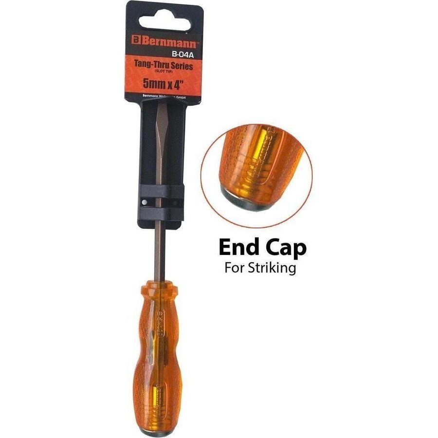 Bernmann Bernmann Tang-Thru Screwdriver With Striking Cap, General Hardware Screwdrivers & Bits — Southend Philippines
