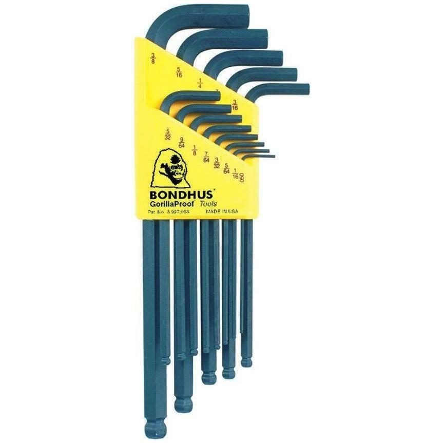 Bondhus 10937 (BLX13) PG 13pcs Ball End Tip Allen Wrench Key Set 0.050-3