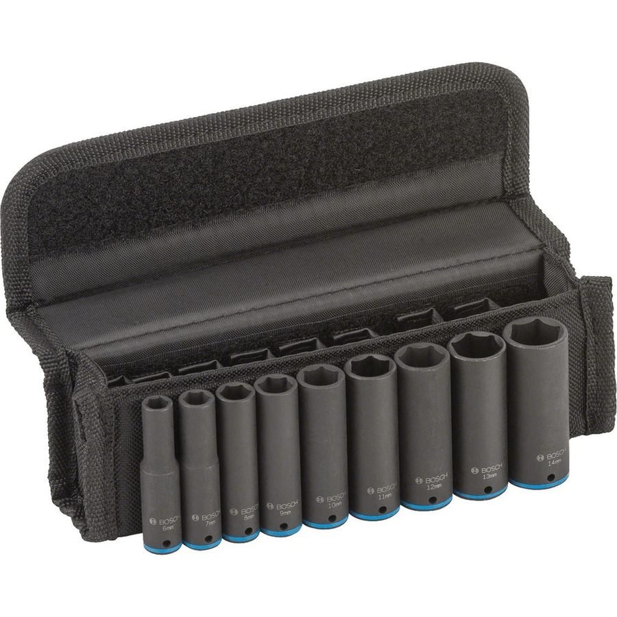 Bosch Bosch 9pcs Impact Socket Wrench Set 1/4" Dr. (6-14mm) [2608551097], General Hardware Sockets & Ratchets — Southend Phil