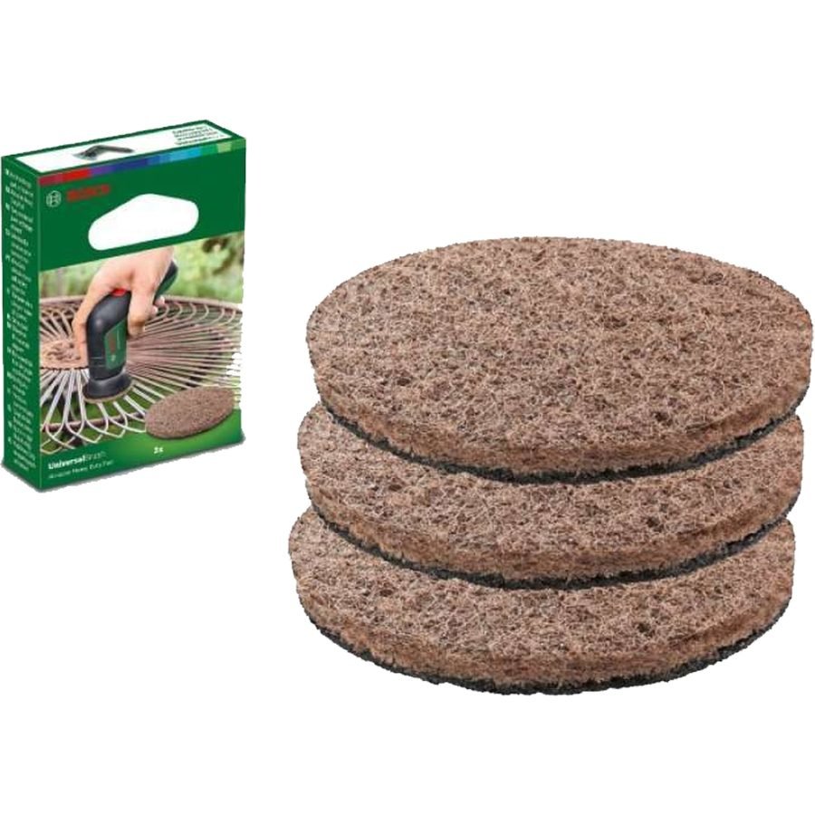 Bosch Abrasive Heavy Duty Pad 3 Pcs For Bosch Universal Brush 3.6V — General Hardware, Southend Philippines
