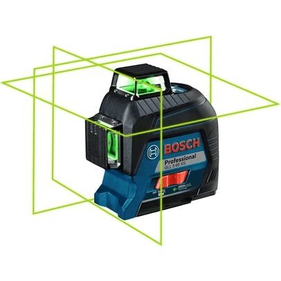 Bosch Bosch GLL 3-60 XG Line Laser Level (Green Laser) [3x 360⁰ Lines] (60 Met, General Hardware Measuring Tools — Southend P