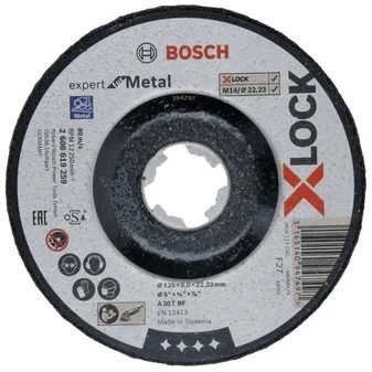 Bosch Bosch X-Lock Grinding Disc 5" Expert For Metal (2608619259), General Hardware Locks & Hinges — Southend Philippines