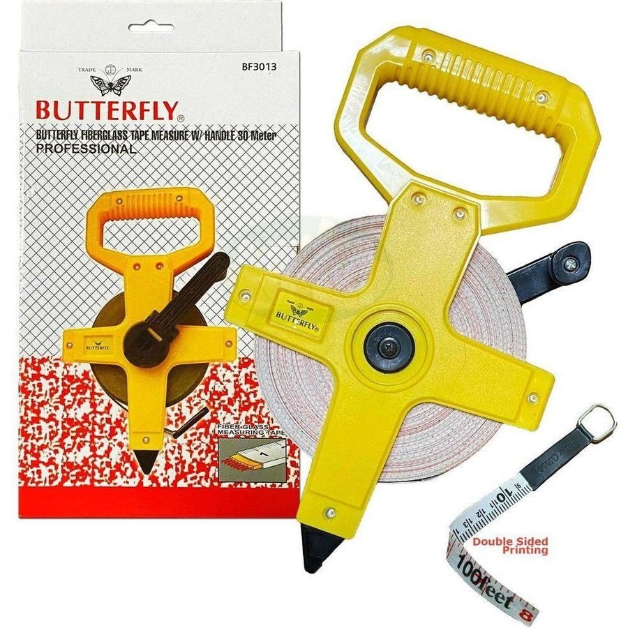 Butterfly Fiberglass Open Reel Long Tape Measure, General Hardware Measuring & Layout — Southend Philippines