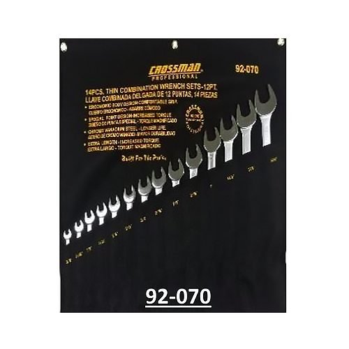 Crossman 92-070 Thin Combination Wrench Set 3/8" - 1-1/4" 14pcs, General Hardware Wrenches — Southend Philippines