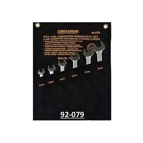 Crossman 92-079 Thin Combination Wrench Set 10-19mm 6pcs, General Hardware Wrenches — Southend Philippines