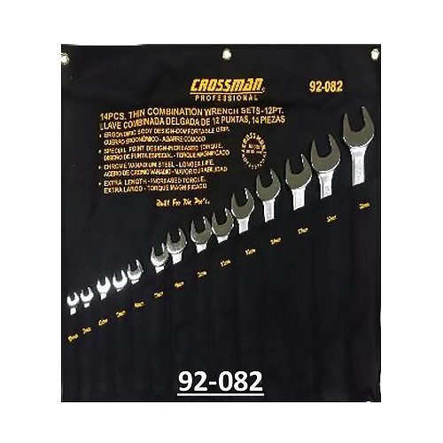 Crossman 92-082 Thin Combination Wrench Set 10-32mm 14pcs