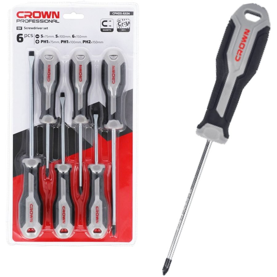 Crown Crown CPHDS-AX06 Philips Screwdriver Set 6 Pcs, General Hardware Screwdrivers — Southend Philippines