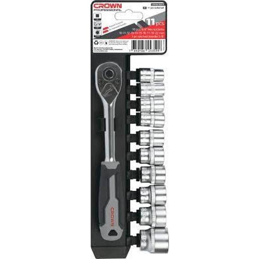 Crown Crown CPHSW-RXA14 Socket Wrench Set 12 Pcs 1/4", General Hardware Sockets & Ratchets — Southend Philippines