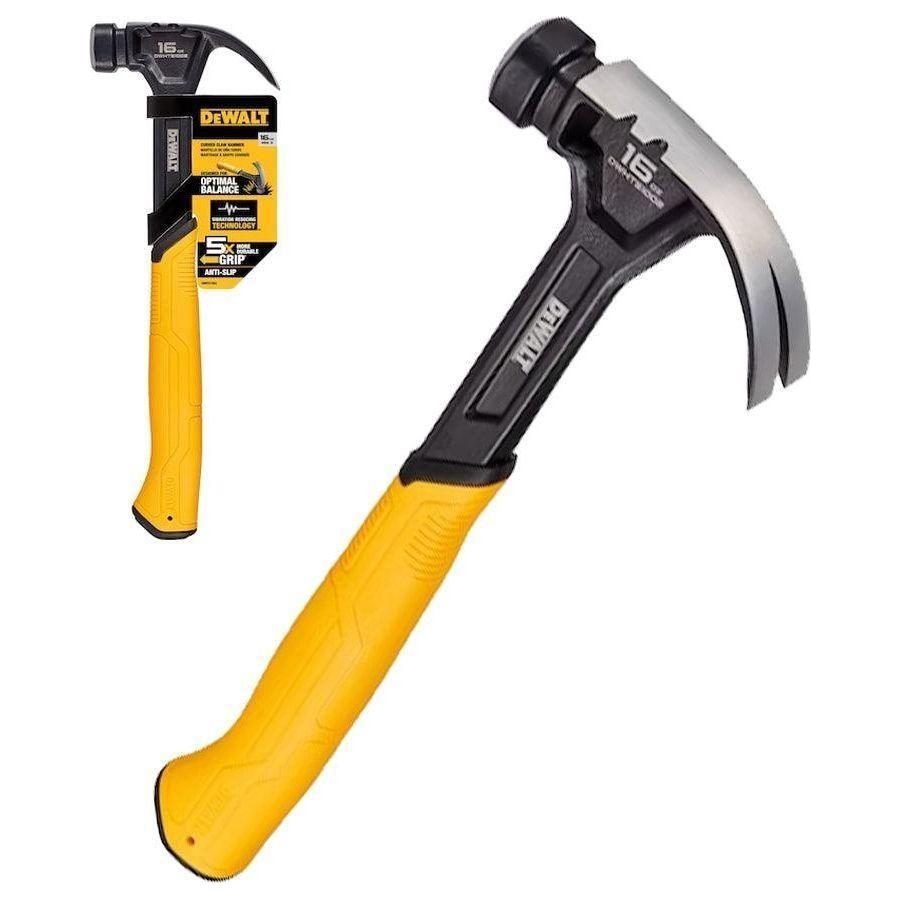 DeWalt Dewalt DWHT51002 Curved Claw Steel Hammer 16oz, General Hardware Hammers, Chisels & Planes — Southend Philippines