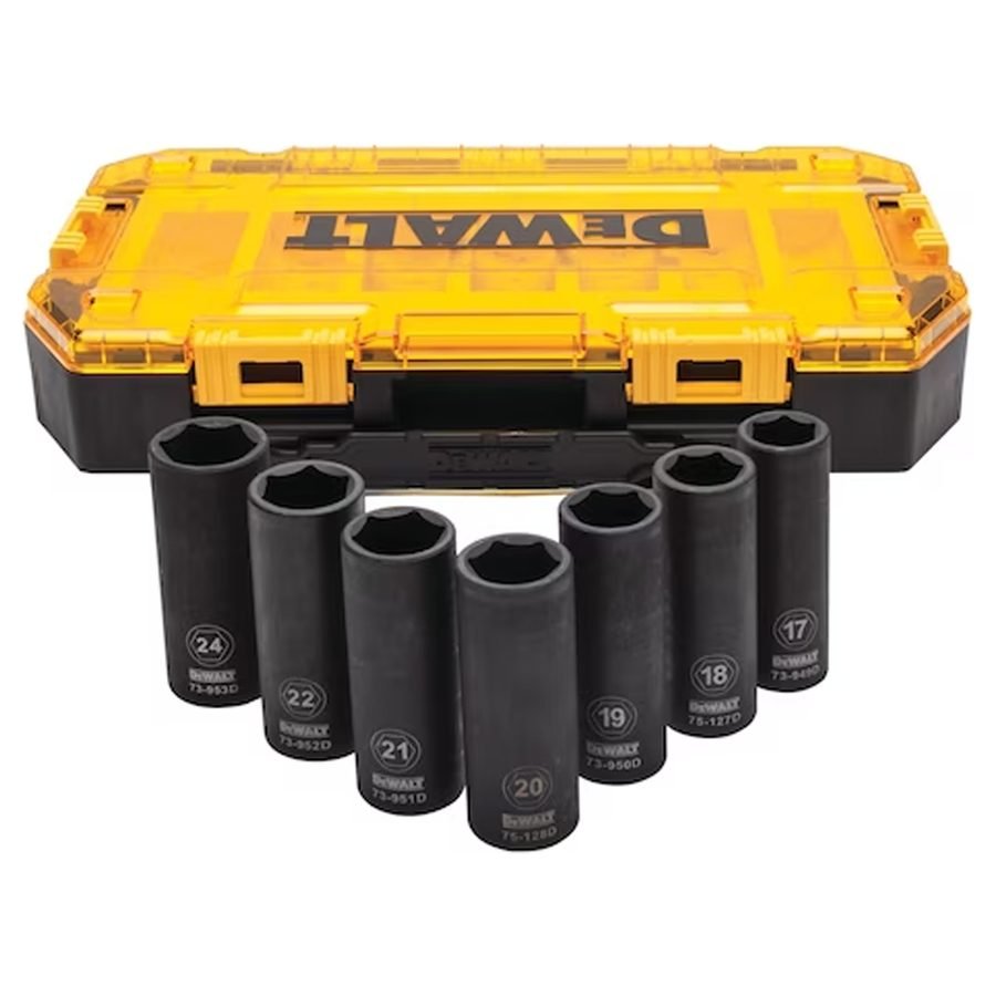 DeWalt Dewalt DWMT74737 Deep Socket 1/2 Drive Set 7 Pcs, General Hardware Sockets & Ratchets — Southend Philippines
