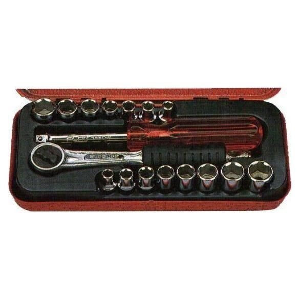 Flag F219 1/4" Drive Socket Wrench Set (19pcs,6pts), General Hardware Sockets & Ratchets — Southend Philippines
